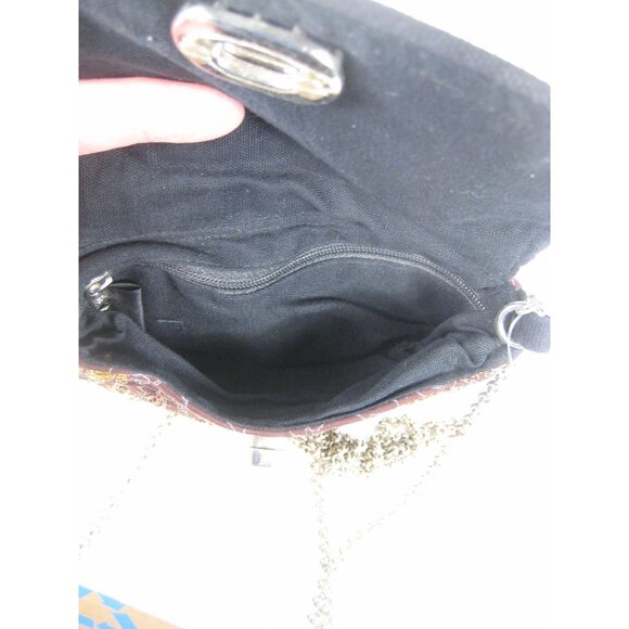 NEW World Finds Handmade Fair Trade Small Crossbody Sequin Purse Chain Strap Bag - Picture 12 of 16